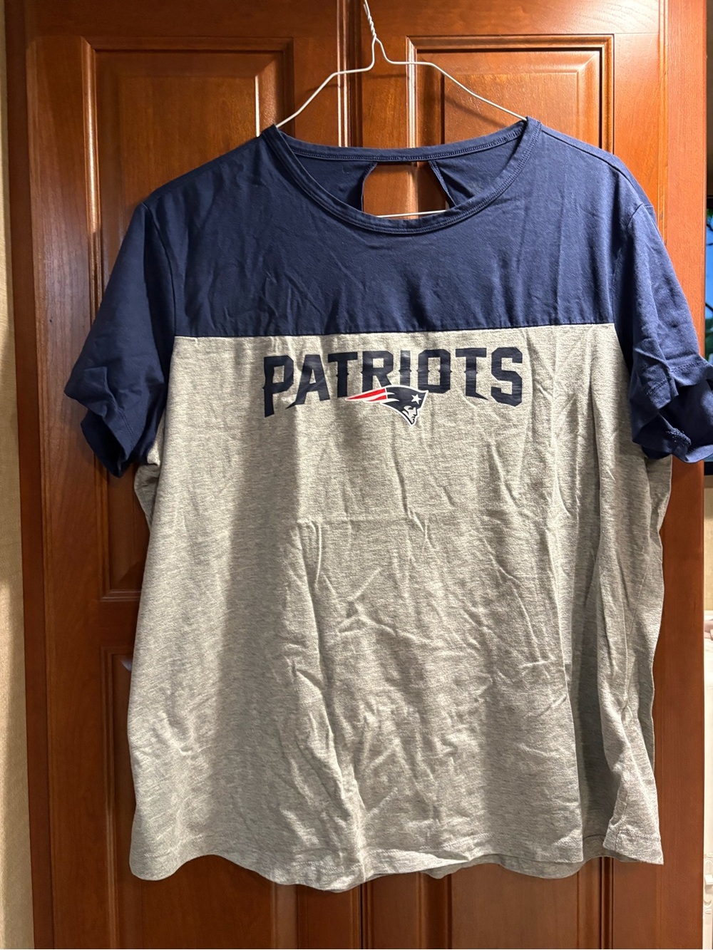 NFL New England Patriots Nike T-shirt with cutout on the back